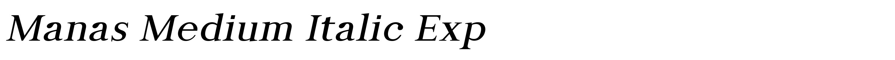 Manas Medium Italic Exp